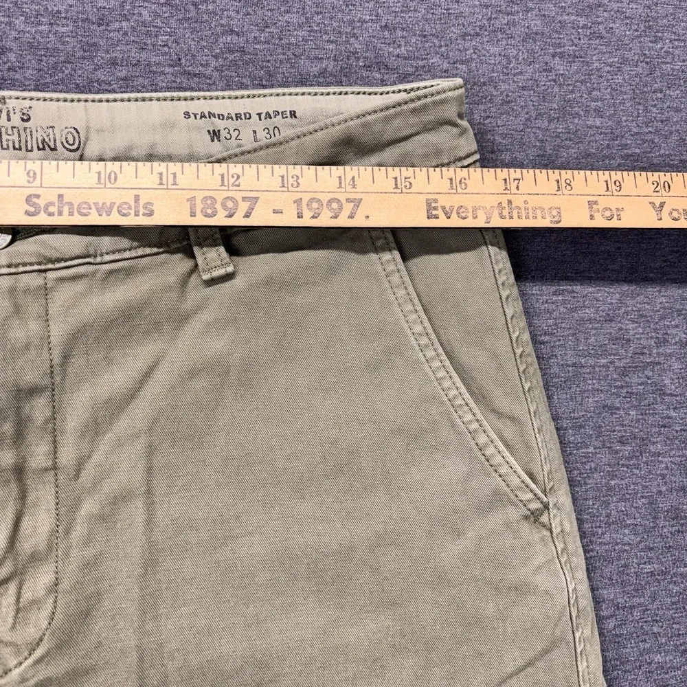 Levi's XX Chino Pants Mens 32x30‎  Standard Taper Olive Green Stretch Workwear